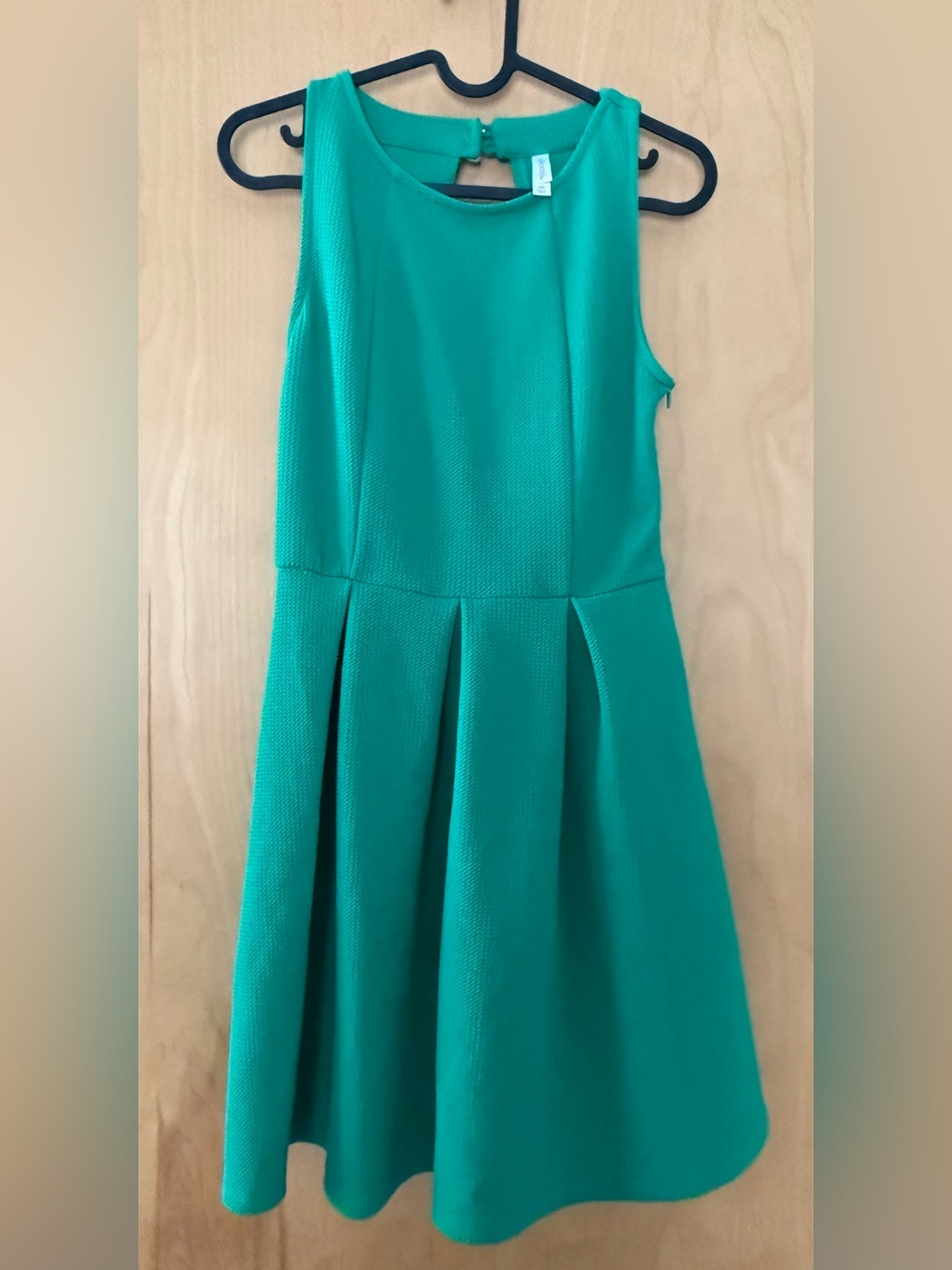 Sleeveless Emerald Green Fit-and-Flare Dress